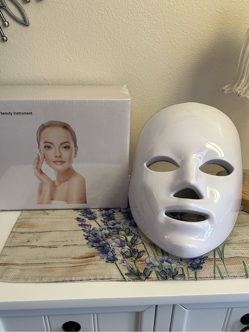 LED Light Facial Beauty Mask - White